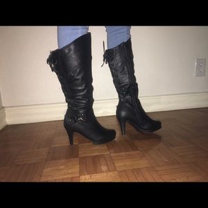 Black 3 Inch Heeled Boots